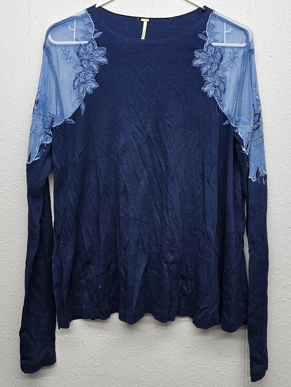 Free People Lace Detail Blouse Top Womens S Soft Girl Garden Girl Casual